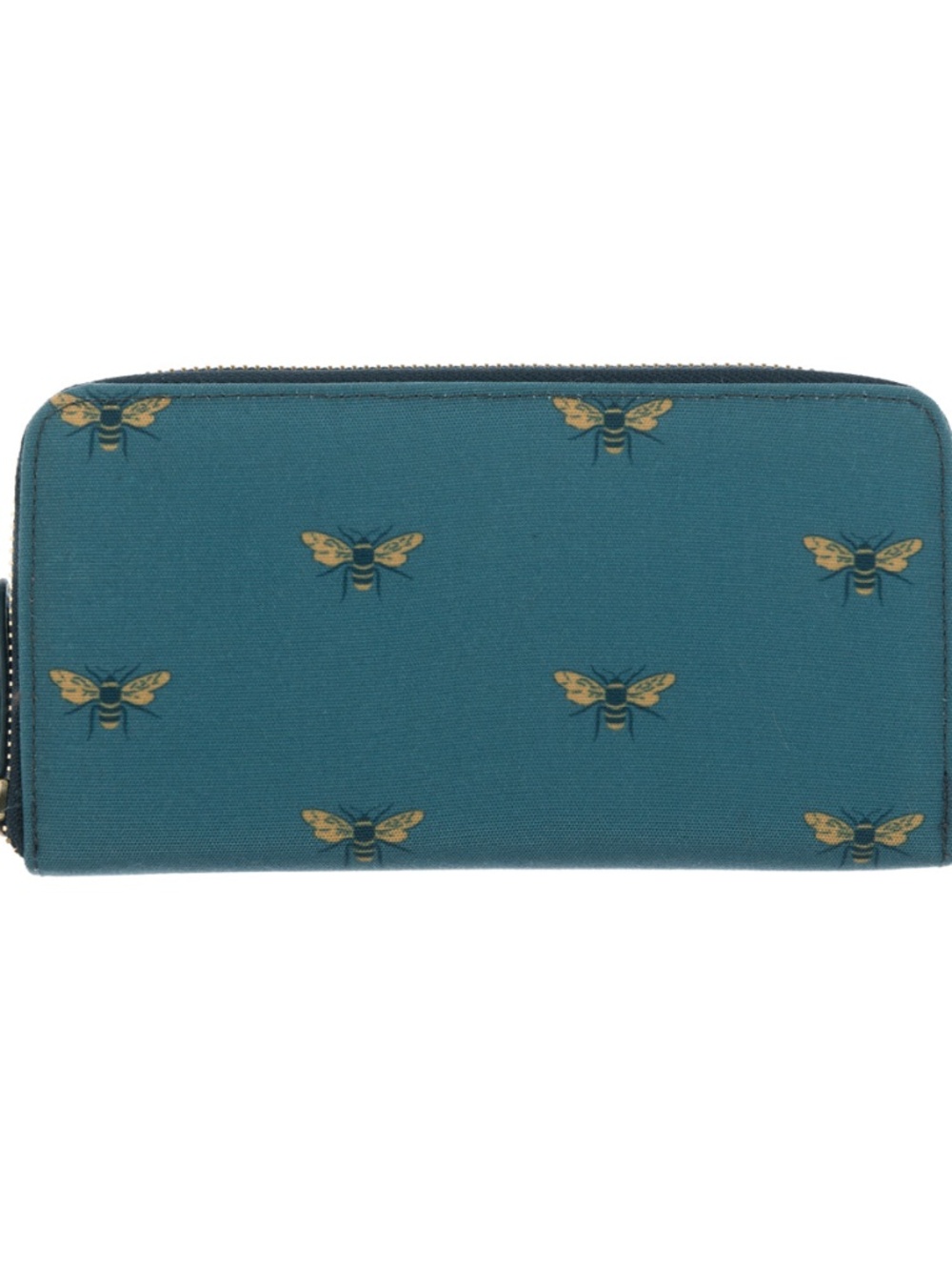 New Bees Teal Zip Around Wallet